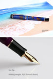 MAJOHN M600S Resin Pen 35 # Gold Plated Daming Tip Universal Type Student Adult Writing Practice Gift Ink Pen