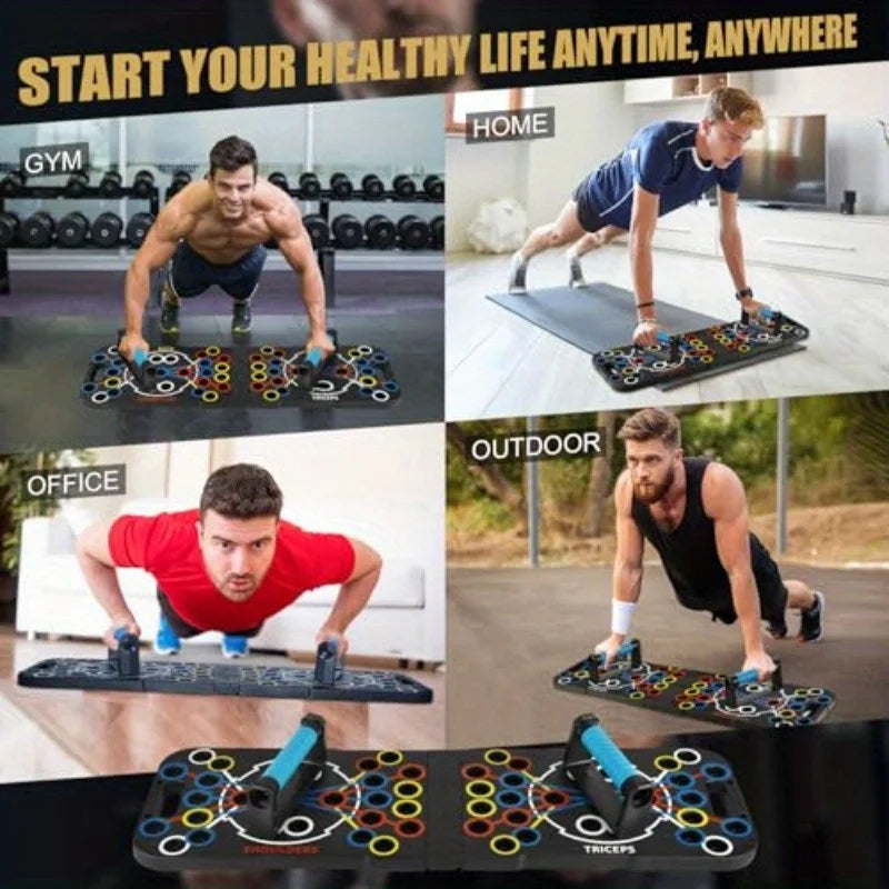 All-in-One Push Up Board for Men & Women, 56 Adjustable Angles for Full-Body Workouts, Foldable Home Gym Equipment