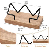 Premium Business Card Holder|Desk Organizer,Holds Multiple Cards, Desktop Accessory,Durable Construction,Recycled Wood&Metal