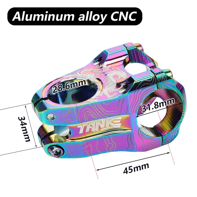 TANKE MTB Mountain Bike Stem Aluminum Alloy Ultralight High strength Short 31.8×28.6MM Bicycle CNC Stem DH/AM/XC Accessory upgra