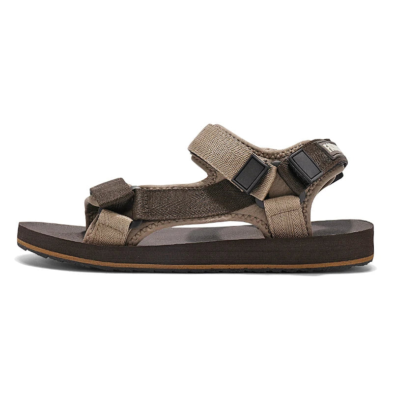 Plus Big Size 50 51 52 Mens Flat Sandals Gladiator Shoes Summer Casual Breathable Romans Sandals Hook&Loop Anti-skid