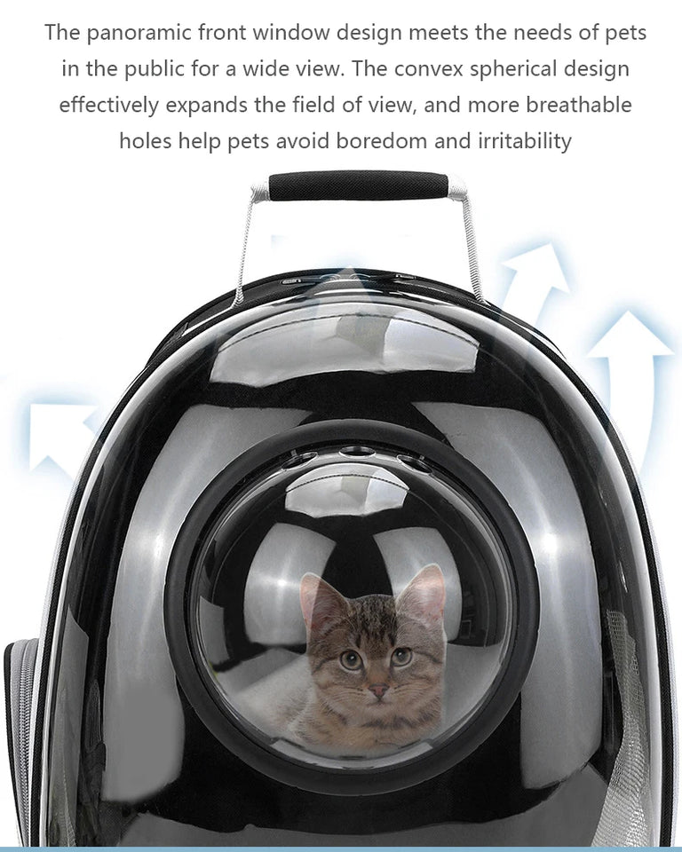 Transparent Cat Carrying Bags Space Breathable Pet Backpack Portable Puppy Pets Backpack Transport Carrier Space Capsule Dog Bag