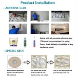 10pcs 30x30cm 3D Art Wall Panel background wall decoration exterior 3D wallpaper suitable for room bathroom ceiling hotel office