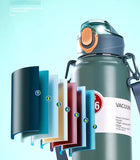 GIANXI 1000ml Spring Cap Large Capacity Vacuum Cup 316 Stainless Steel Coffee Cup Portable Outdoor Sports Water Bottle