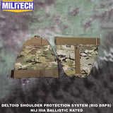 MILITECH NIJ 3A ballistic shoulder protector bulletproof thigh protector NIJ 3A 0101.06 NIJ 0101.07 HG2 deltoid armor protection