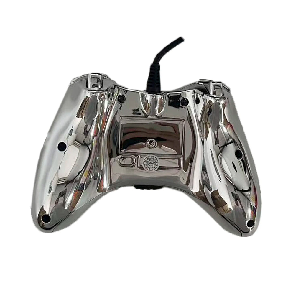 Wired Game Controller with Sleek Electroplated Finish – USB Gaming Peripheral, Compatible with Xbox 360 & PC