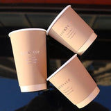 50pcs 330/400/500ml Disposable Paper Cups Brown Hot Stamping Milk Tea Cup with Lid Double-layer Hot Cold Drink Coffee Mug