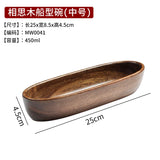 Japanese-Style Creative Wooden Fruit Tray Afternoon Tea Snack Plate Home Wooden Bowl Premium Snack & Nut Tray Wooden Tableware
