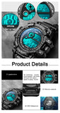 New Men LED Digital Watches Luminous Fashion Sport Waterproof Watches For Man Date Army Military Clock Relogio Masculino
