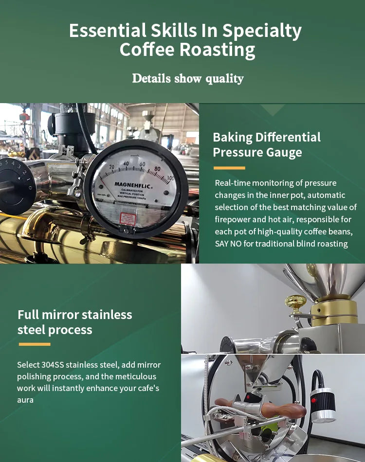 Commercial Home Use 3kg 2kg 1kg Coffee Roaster Machine for Cafe Factory Beans Roasting Equipment