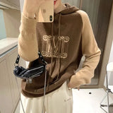Camel Hoodies Women M Letter Hooded Sweatshirt women Warm  Cashmere Hoodie Woman Womens Knitted Hoodie Sweatshirt