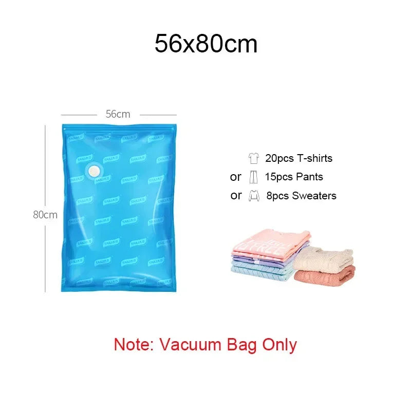 Home Vacuum Storage Bags for Clothes Blankets Pillow Travel Storage Compression Bag Clothes Organizer Space Saver Bag
