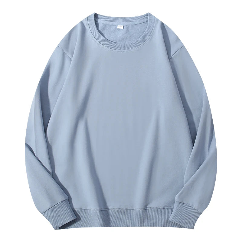 Autumn O-Neck Cotton Women's Sweatshirt Hoodies Basic Loose Casual Women Pullover Solid Sweatshirt Ladies Tops Factory Wholesale