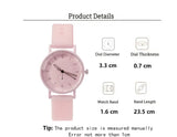 Fashion Women's Pink Minimalist Watch Silicone Strap Quartz Wristwatch Elegant Ladies Watches