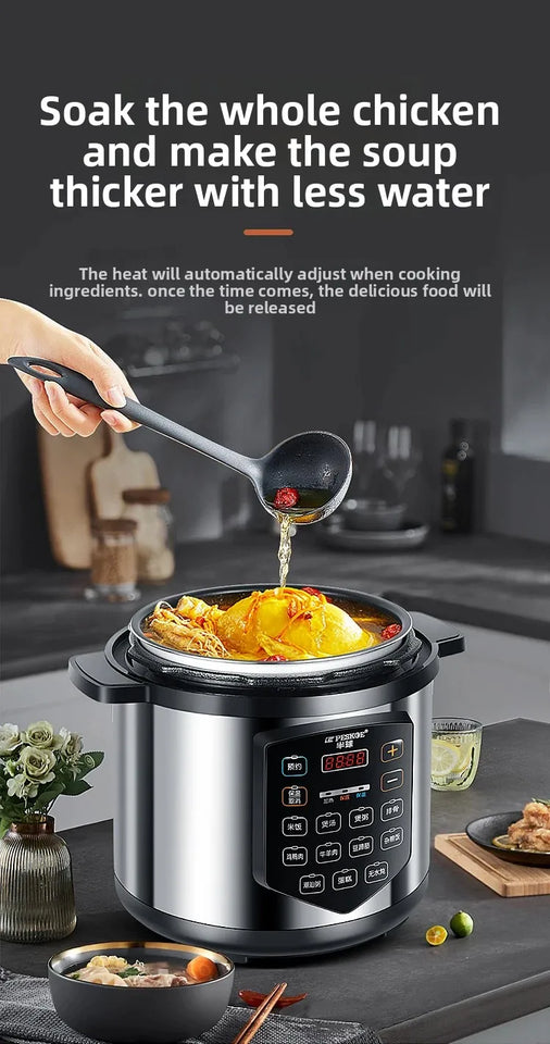 ‌13L Commercial Heavy Duty Pressure Cooker,Restaurant Grade Electric Steamer,Breakfast Buffet Auto Keep Warm Function
