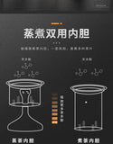 Steaming and boiling teapot, heating and boiling tea, glass kettle, household tea set, boiling