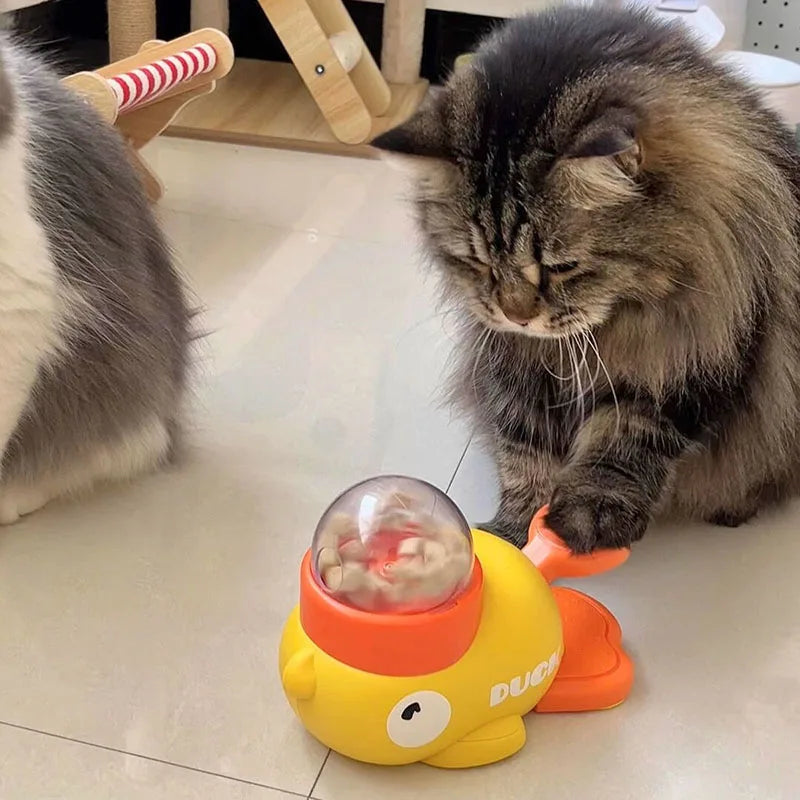 Little yellow duck pet leaking device pet interactive toys educational training device pet feeding device puppy leaking toys