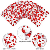 100Pcs Valentine's Day Organza Bag Love Heart Drawstring Jewelry Candy Gift Bag Pounch Cosmetic Packaging Bags Wedding Party