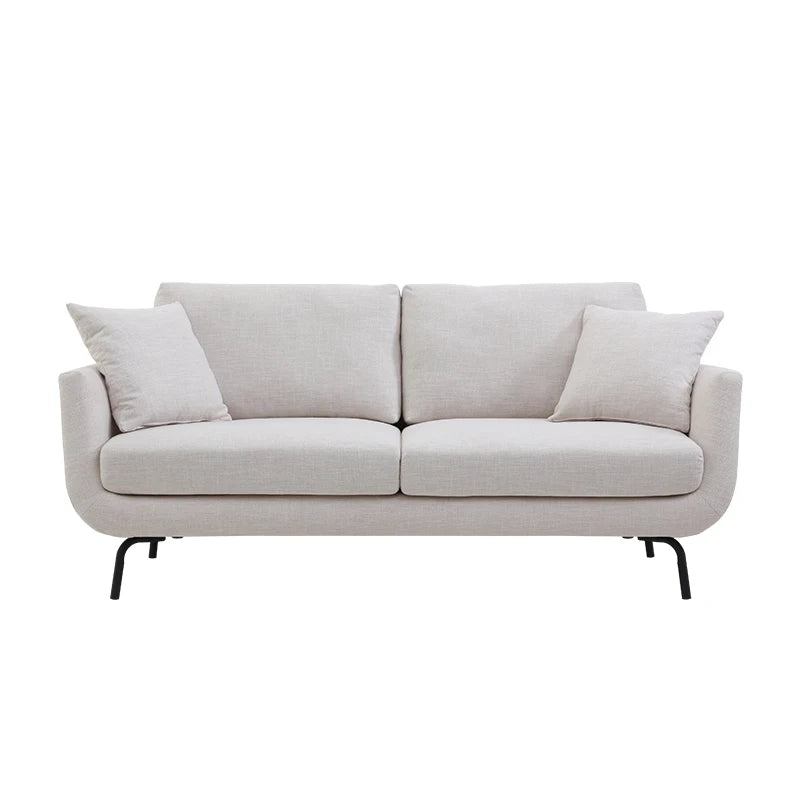 Furniture White Living Room 2 Seater Modern Nordic Scandinavian Upholstery Small Comfy High Quality