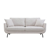 Furniture White Living Room 2 Seater Modern Nordic Scandinavian Upholstery Small Comfy High Quality