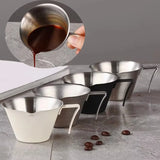 Espresso Extraction Cup 304 Stainless Steel with Scale Thickened Exquisite Ounce Coffee Cup Home Kitchen Cafe Accessories