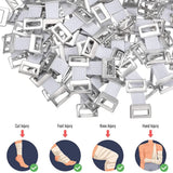 10/20/30Pcs Replacement Elastic Bandage Wrap Stretch Metal Clips Fixation Clamps Hooks First Aid Kit for Sport White/Coffee