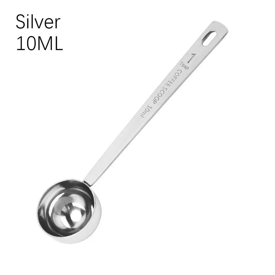 High-quality Stainless Steel Measuring Spoon Blending Thicken Coffee Scoop 5/10/15/20/30ML Powder Spoon Coffee