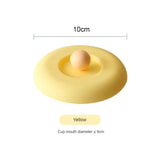 Cup Cover Non-toxic Silicone Round Universal Water Cup Lid Anti-dust Coffee Mug Sealed Cap With Spoon Holder Heat-Resistant Lid