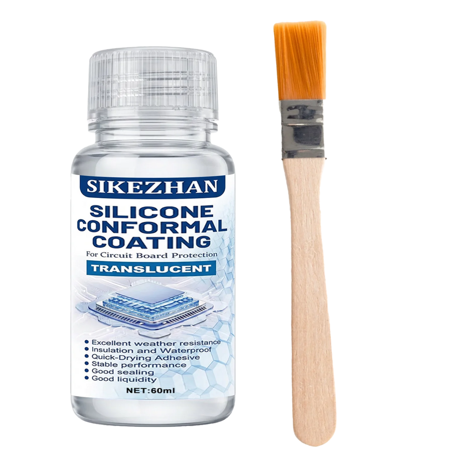 Waterproof Silicone Conformal Coating PCB Protection Lacquer Anti-corrosion Insulation Varnish with Brush for Electronic Repair