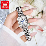 OLEVS 5641 Ladies Watch Fashion Luxury Original  Square Quartz Watch Waterproof Luminous Automatic Date Watches For Woman Gifts
