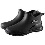 Couples Short Rain Shoes Fashion Light Waterproof Shoes Non-Slip Sports Korean Rain Boots