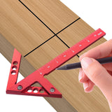 Woodworking Circle Center Scribe 45/90° Center Measuring Tool Line Gauges Aluminum Center Scribe Carpenter Ruler Measuring Tool