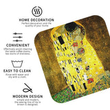 The Kiss By Gustav Klimt Coasters Kitchen Placemats Non-slip Insulation Cup Coffee Mats For Decor Home Tableware Pads Set of 4