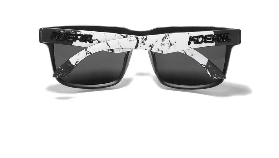 KDEAM New Arrivals Fashion Square Polarized Sunglasses For Men And Women Fishing Sun Glasses Colorful Lens With Hard Case