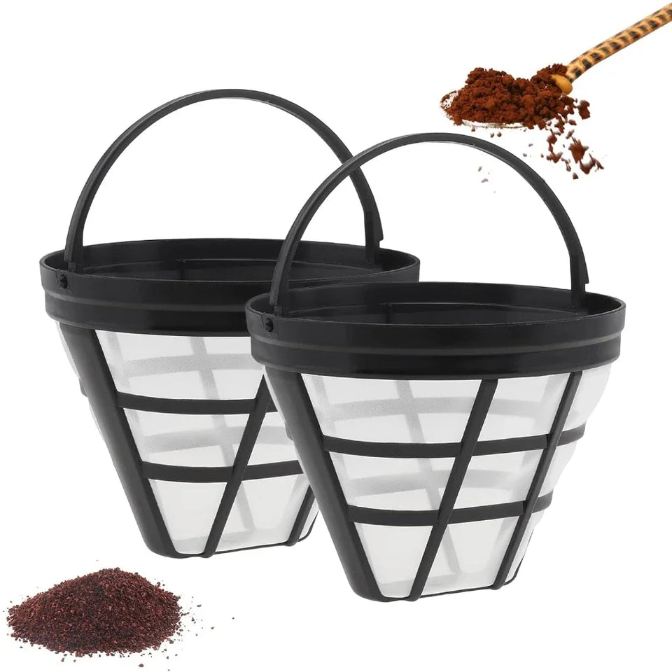1pcs Reusable Coffee Filter Basket, Cone Coffee Maker Filter Replacement Coffee Filter Compatible with Coffee Accessories