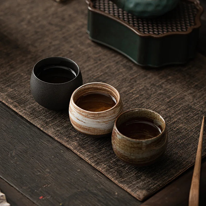 Mini Creative Coffee Cup 80ml Retro Durable Coarse Ceramic Tea Cup Mug