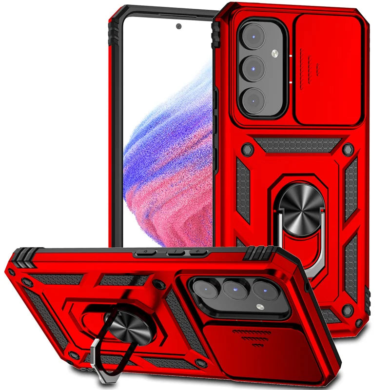 For Samsung Galaxy A14 A34 A54 5G Case Slide Camera Protect Armor Phone Case For Samsung A54 A 14 34 54 Magnet Holder Ring Cover