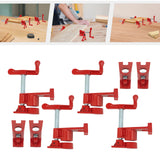 4 Pcs 3/4" Wood Gluing Pipe Clamp Set for Woodworking Lumber Stores, Manufacturing Plants, Repair Shops