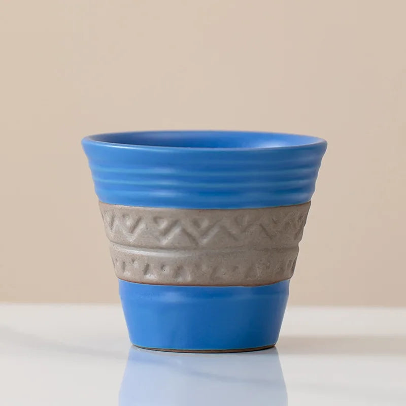 Saudi Arabian Coffee Cup Small Vintage Coarse Ceramic Concentrated Latte Cup Creative Antique Ceramic Afternoon Tea Cup