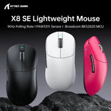 Attack Shark X8 SE Wireless Gaming Mouse | 55g Ultra-Light | 1KHz Wired/Wireless | PAW3311 25K DPI | Tri-Mode | 80M Clicks