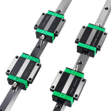 2pcs HGR20 Square Linear Guide Rail 300 400 500 800 1000 1500mm + 4pcs HGH20CA Bearing Slide Block Carriages For CNC 3D Printer