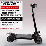 [8 models]10/11 Inch 48V-72V 1000W-6000W Electric Scooter 50-85km/h Fast E Scooter Off Road Electric Kick Scooter Foldable Adult