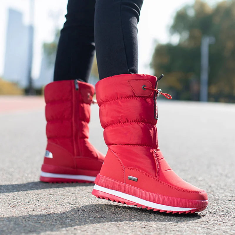 Women Snow Boots Platform Winter Boots Thick Plush Waterproof Non-slip Boots Fashion Women Winter Shoes Warm Fur Botas mujer