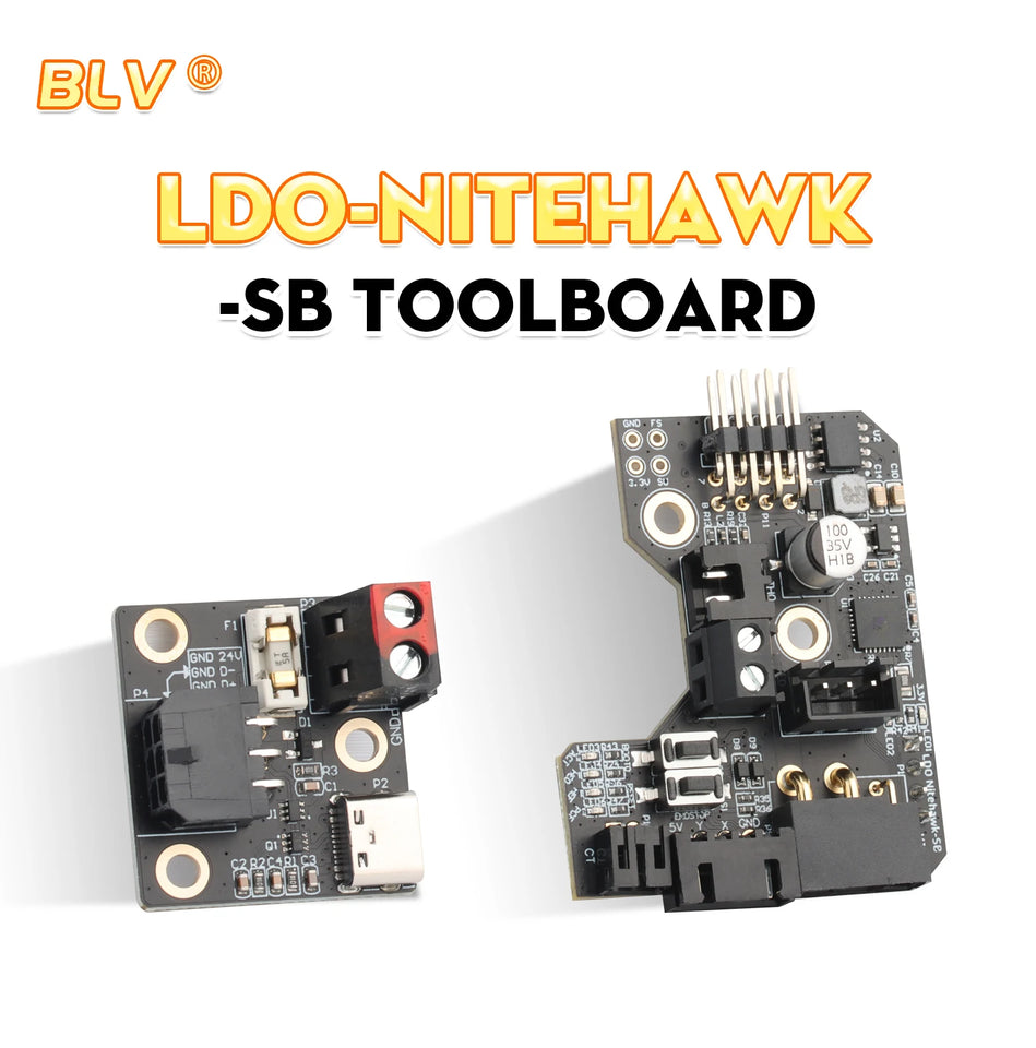 BLV® New Nitehawk LDO toolboard featuring RP2040 MCU TMC2209 drive ADXL345 accelerometer and USB port Voron StealthBurner