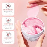 60pcs BIOAQUA Rose Hyaluronic Acid Eye Mask Anti Dark Circles Eye Bags Moisturizing Firming Eye Patches Skin Care Products