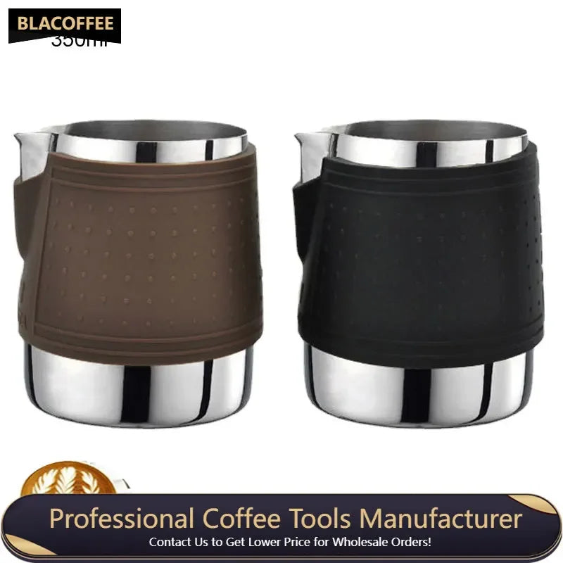350MLMilk Jug Pull Flower Cup Coffee Cappuccino  Espresso Steaming Pitcher Coffee Milk Frothing Cup Coffee Steaming Pitcher