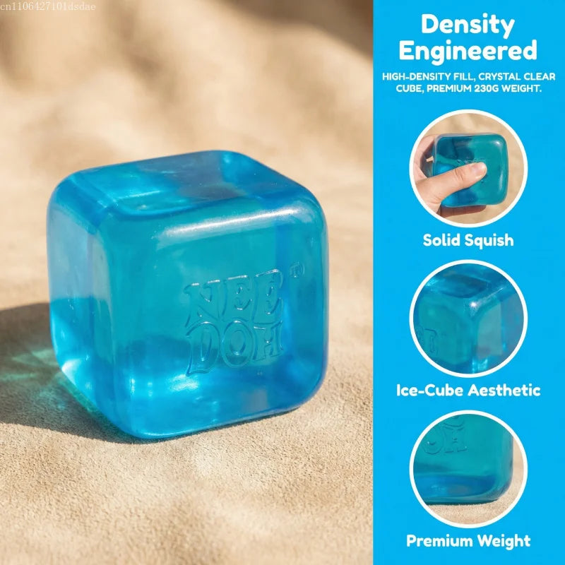 Nice Cube Stress Relief Toy | Super Solid Squish Sensory Fidget | Slow Rising Ice Cube Anxiety Relief