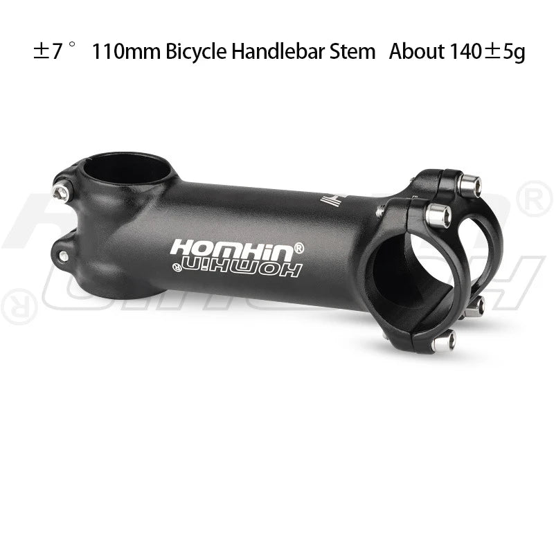 Homehin Adjustable Bicycle Handlebar Stem Ultralight 7/17 Degrees Bike Stems 31.8*45-120mm Positive Negative Vertical Handle