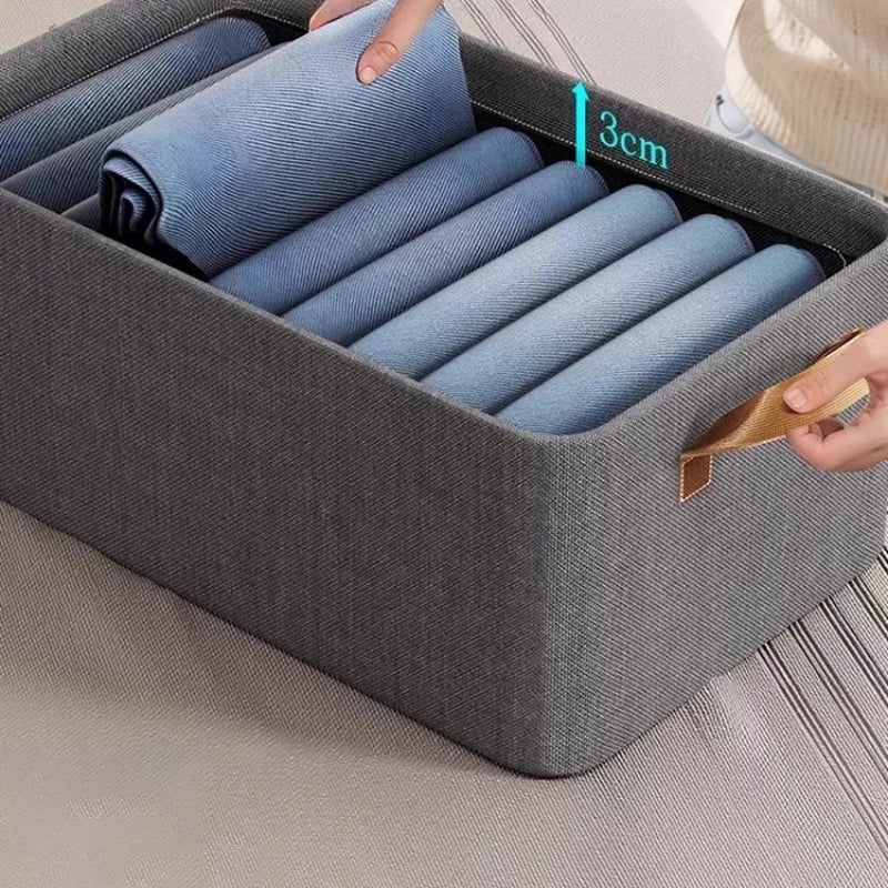 Premium Closet Organizer Box for Clothes And Pants - Layered Storage Basket for Neat Wardrobe Home Must-Have