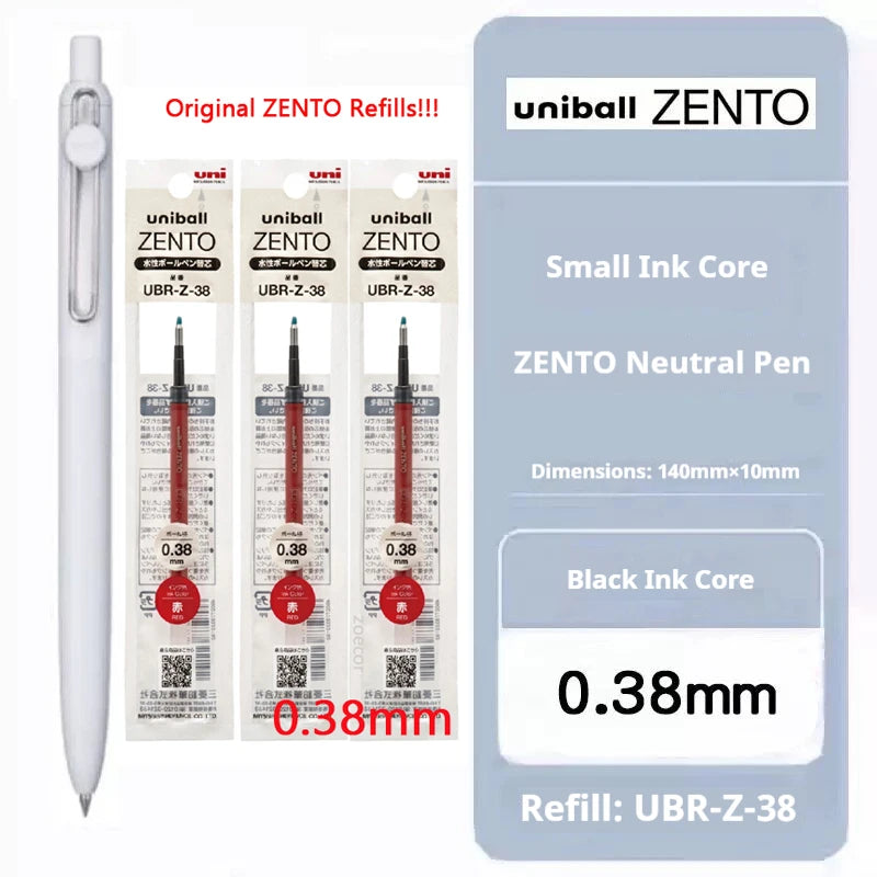 Uni-ball ZENTO Click Gel Pen,0.38/0.5/0.7mm Various Colors Water-based pen With Ergonomic Grip Smooth Writing for School&Office